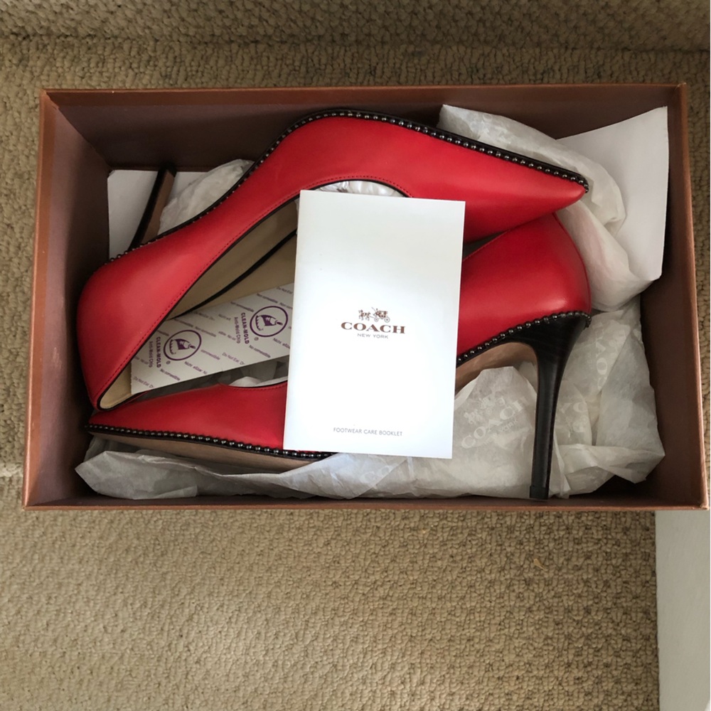 Coach Pumps with Stud Trim